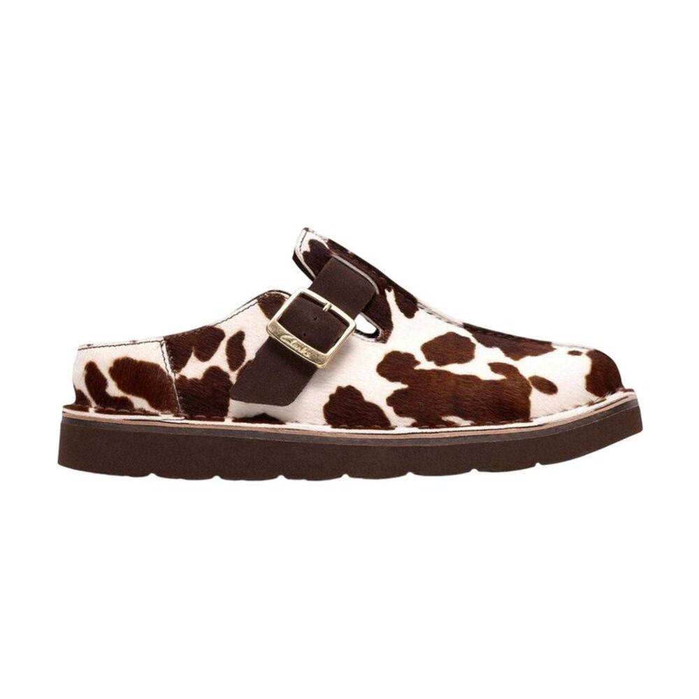 Clarks Womens/Ladies Solsbury Suede Flat Mules / Cowhide